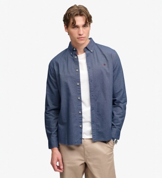 Superdry Chemise Preppy Oxford marine
