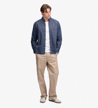 Superdry Chemise Preppy Oxford marine