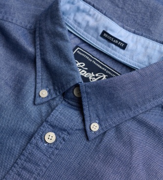 Superdry Chemise Preppy Oxford marine
