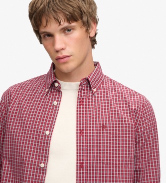 Superdry Chemise Preppy Poplin rouge