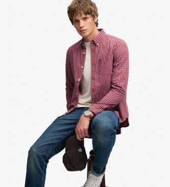 Superdry Chemise Preppy Poplin rouge