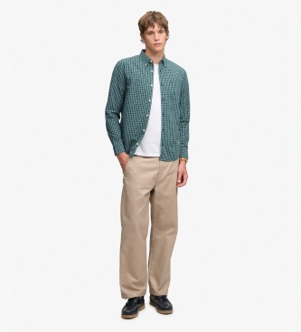 Superdry Chemise Preppy Popeline verte