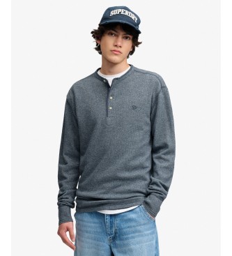 Superdry Blauw Slub Waffle T-shirt