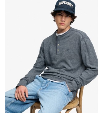 Superdry Blauw Slub Waffle T-shirt
