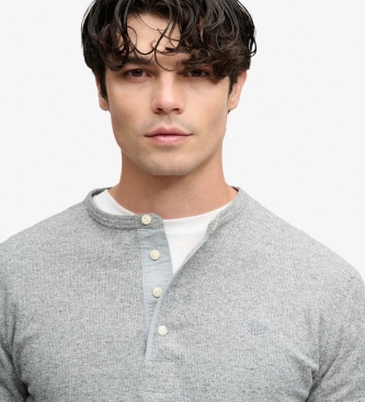 Superdry Gray Slub Waffle T-shirt