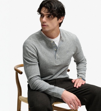 Superdry Gray Slub Waffle T-shirt