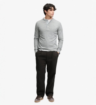 Superdry Gray Slub Waffle T-shirt