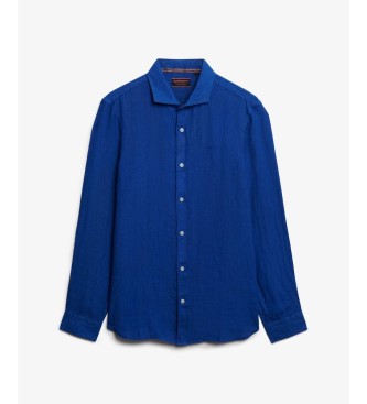 Superdry Vacation Linen Hemd blau