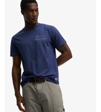 Superdry T-shirt 1954 Company Taglio Rilassato blu
