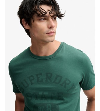 Superdry T-Shirt Athletic Tonal grün