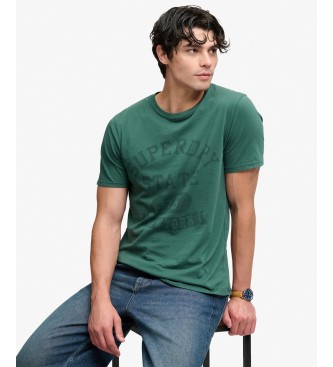 Superdry T-Shirt Athletic Tonal grün