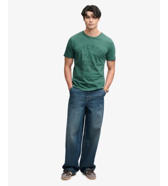 Superdry T-Shirt Athletic Tonal grün