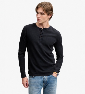 Superdry Navy Waffle Henley T-Shirt