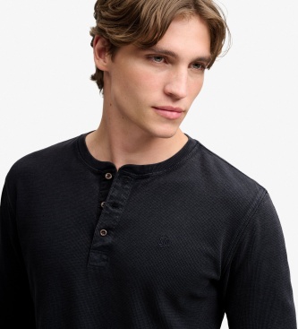 Superdry Navy Waffle Henley T-Shirt