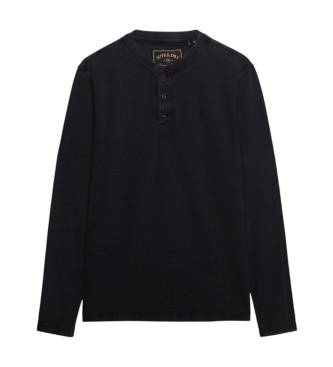 Superdry Navy Waffle Henley T-Shirt