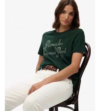 Superdry Camiseta Lofi Outdoors Relaxed verde