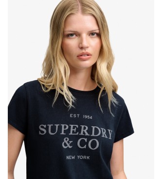 Superdry Marineblaues Luxe Casual Classic T-Shirt