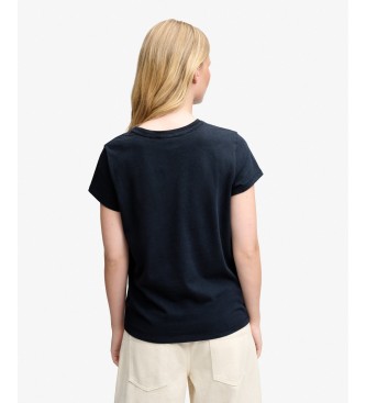 Superdry Marineblaues Luxe Casual Classic T-Shirt