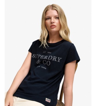 Superdry Marineblaues Luxe Casual Classic T-Shirt