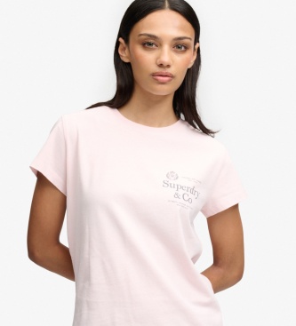 Superdry Roze Luxe Casual Classic T-shirt