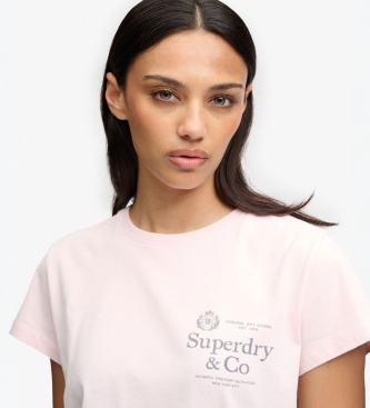 Superdry Roze Luxe Casual Classic T-shirt