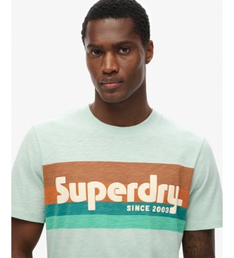 Superdry Maglietta Terrain Logo Stripe Relaxed verde