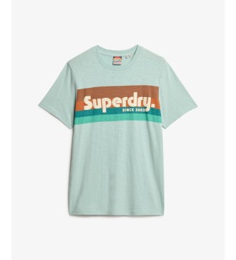 Superdry Maglietta Terrain Logo Stripe Relaxed verde