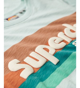 Superdry Maglietta Terrain Logo Stripe Relaxed verde