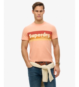 Superdry Maglietta Terrain Logo Stripe Relaxed arancione