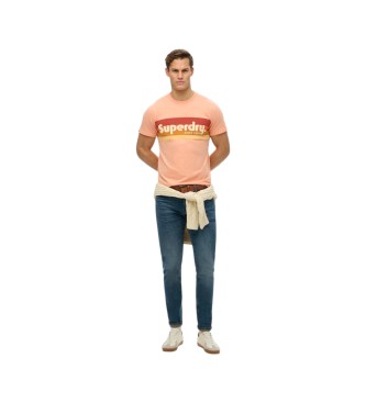 Superdry Maglietta Terrain Logo Stripe Relaxed arancione