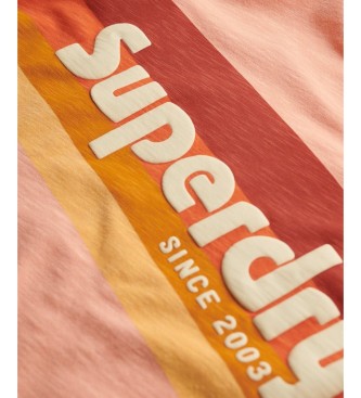 Superdry Maglietta Terrain Logo Stripe Relaxed arancione