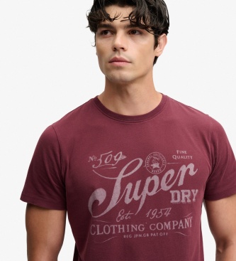 Superdry Burgundy Vintage Workwear T-Shirt