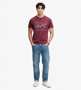 Superdry Burgundy Vintage Workwear T-Shirt