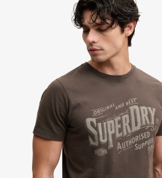 Superdry Vintage Workwear Brown T-Shirt