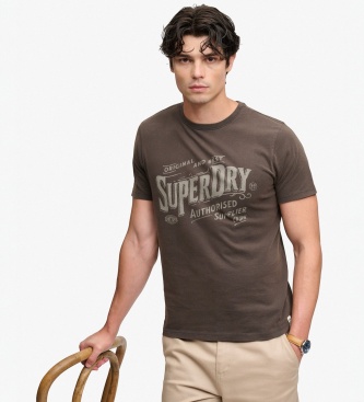 Superdry Vintage Workwear Brown T-Shirt