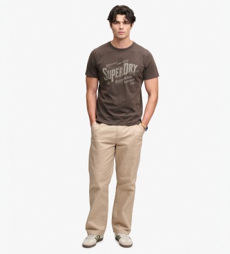 Superdry Vintage Workwear Brown T-Shirt