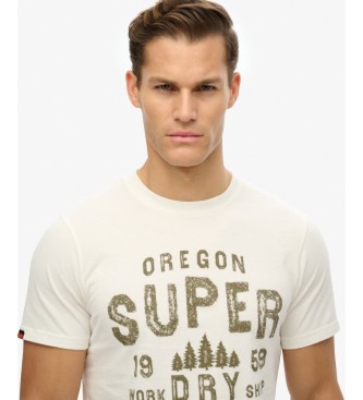 Superdry Broken white Work Shop t-shirt