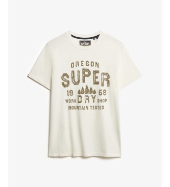 Superdry Broken white Work Shop t-shirt