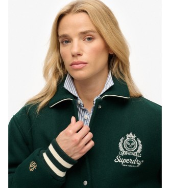 Superdry Grüne Bomberjacke Country Club Wool
