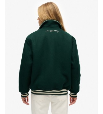 Superdry Grüne Bomberjacke Country Club Wool