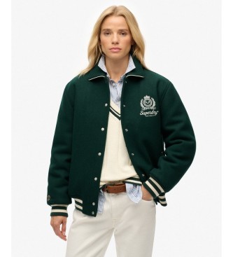 Superdry Grüne Bomberjacke Country Club Wool