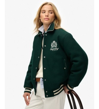 Superdry Grüne Bomberjacke Country Club Wool