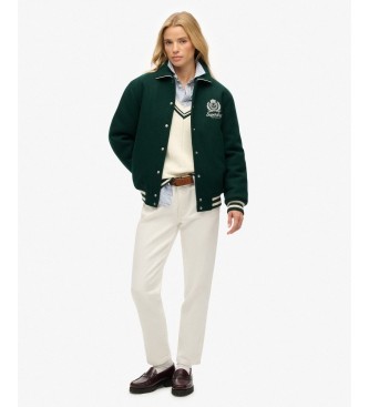 Superdry Grüne Bomberjacke Country Club Wool