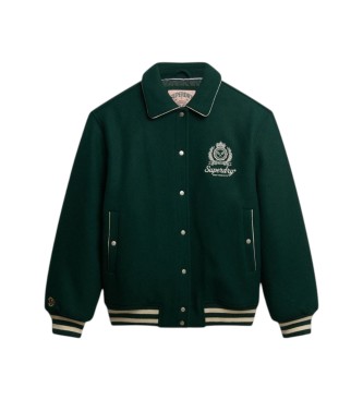 Superdry Grüne Bomberjacke Country Club Wool