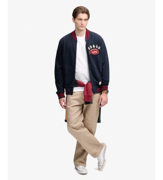 Superdry Cazadora bomber Vintage Athletic azul marino