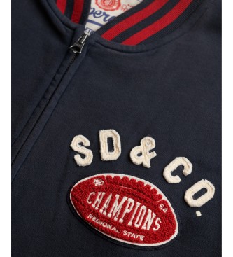 Superdry Cazadora bomber Vintage Athletic azul marino