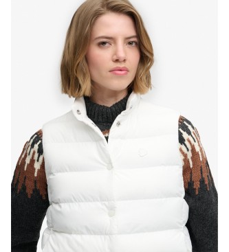 Superdry Entry Padded Snap vest hvid