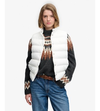 Superdry Entry Padded Snap vest hvid