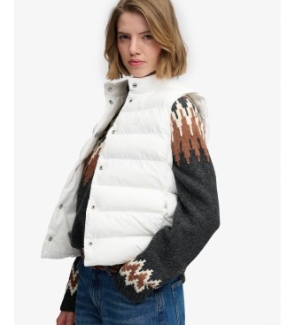 Superdry Entry Padded Snap vest hvid