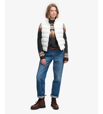 Superdry Entry Padded Snap vest hvid